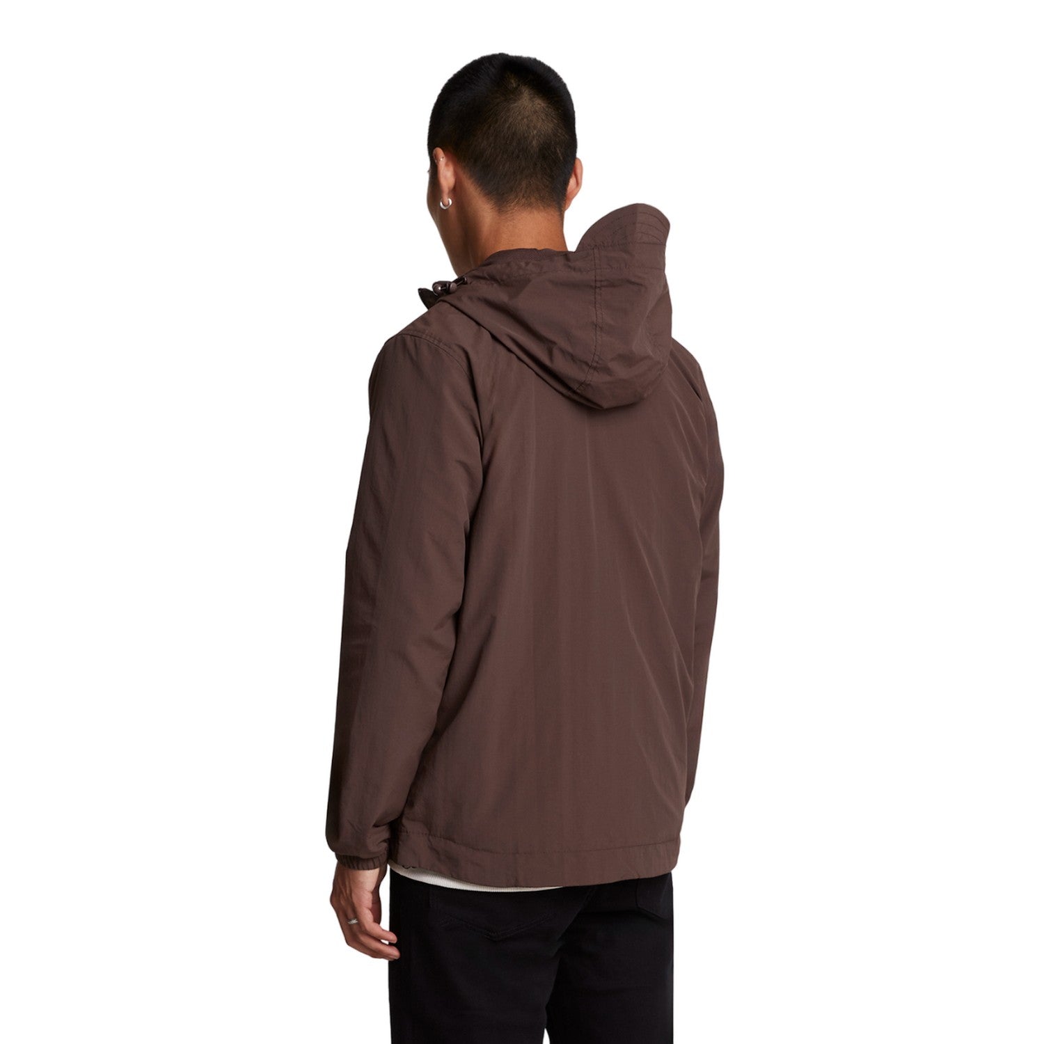 Deep Mahogany - Back - Lyle & Scott Mens Hooded Full Zip Jacket