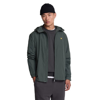 Gunmetal - Side - Lyle & Scott Mens Hooded Full Zip Jacket