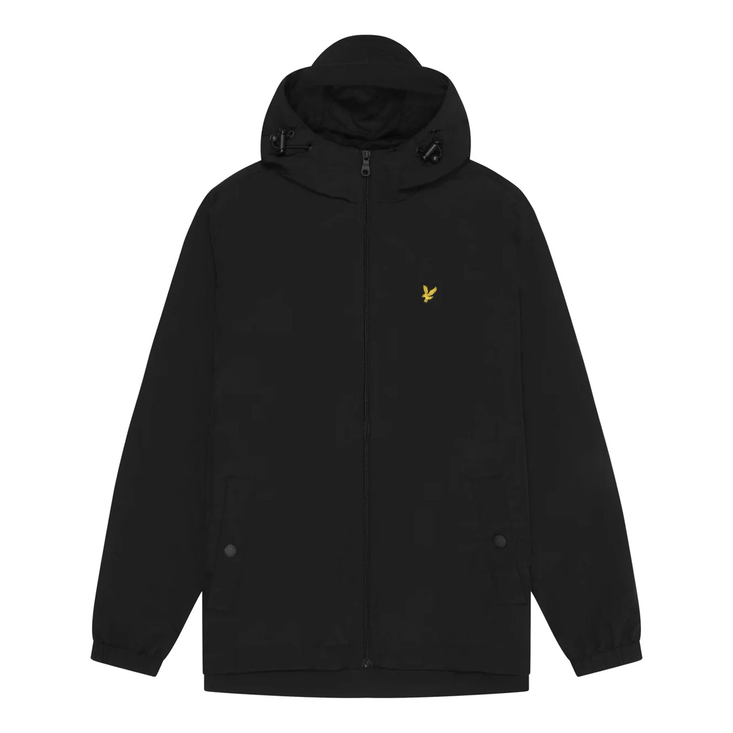 Jet Black - Front - Lyle & Scott Mens Hooded Full Zip Jacket