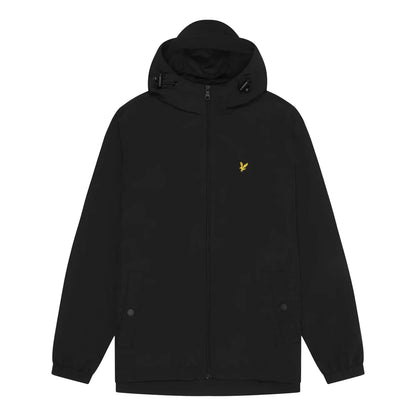 Jet Black - Front - Lyle & Scott Mens Hooded Full Zip Jacket