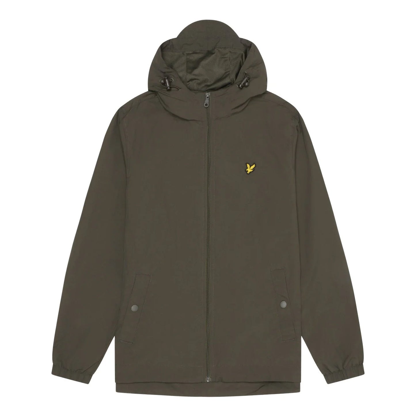 Olive - Front - Lyle & Scott Mens Hooded Full Zip Jacket