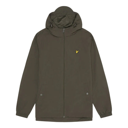 Olive - Front - Lyle & Scott Mens Hooded Full Zip Jacket