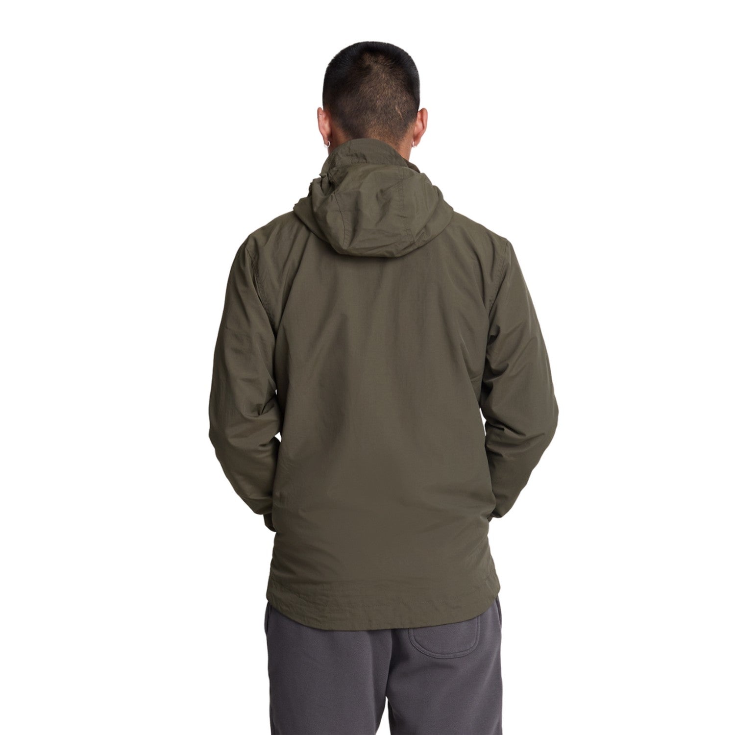 Olive - Back - Lyle & Scott Mens Hooded Full Zip Jacket