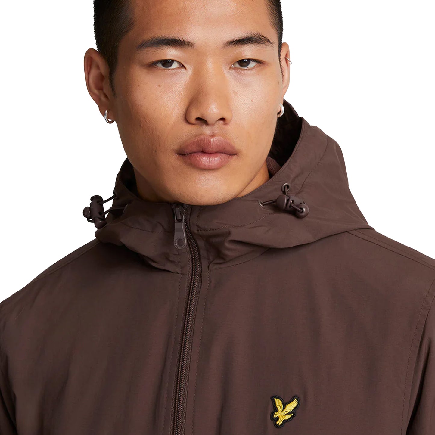 Deep Mahogany - Pack Shot - Lyle & Scott Mens Hooded Full Zip Jacket