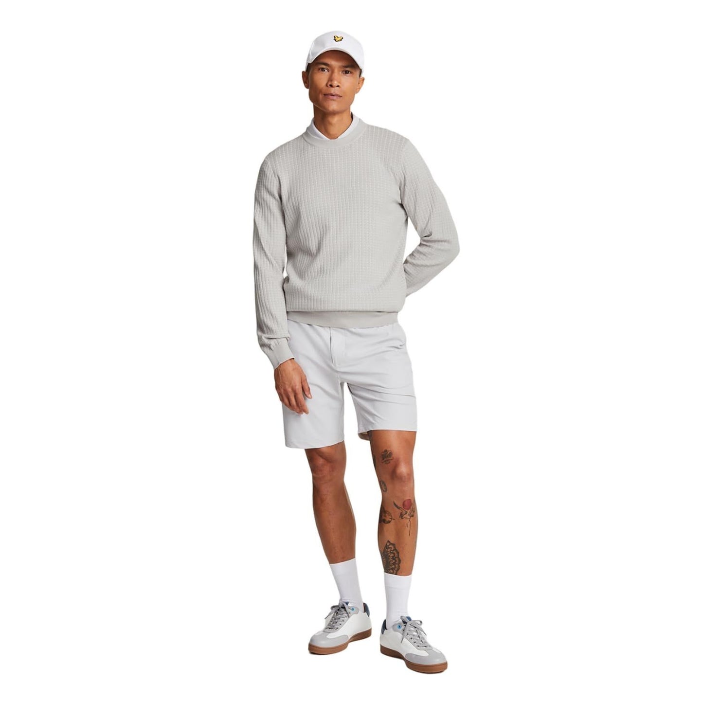Pebble - Side - Lyle & Scott Mens Grid Pullover