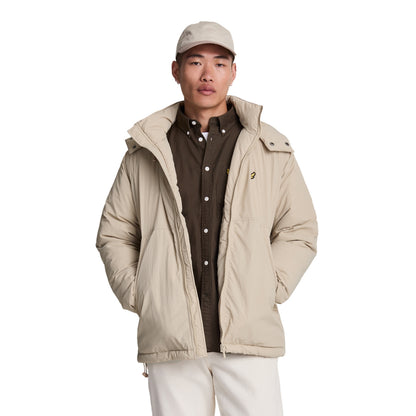 Stone - Front - Lyle & Scott Mens Padded Puffer Jacket