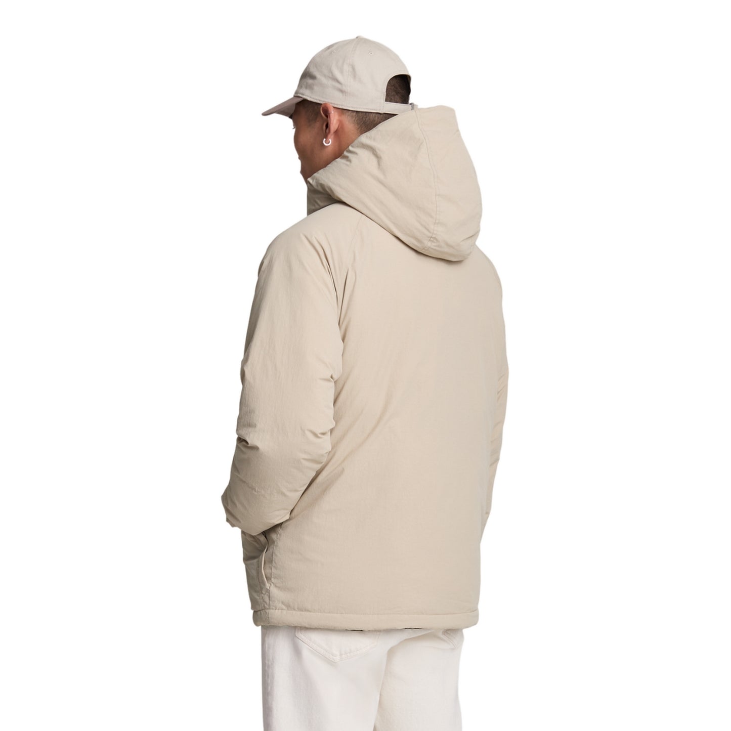 Stone - Back - Lyle & Scott Mens Padded Puffer Jacket