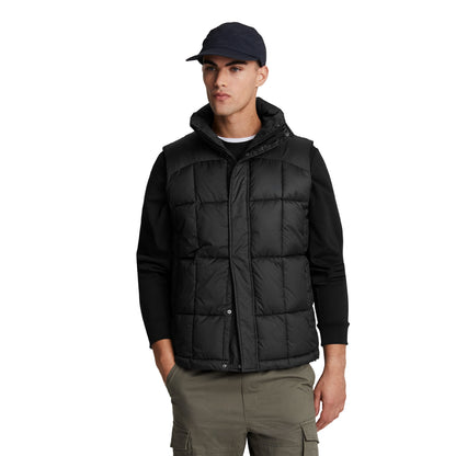 Jet Black - Front - Lyle & Scott Mens Quilted Panelled Gilet