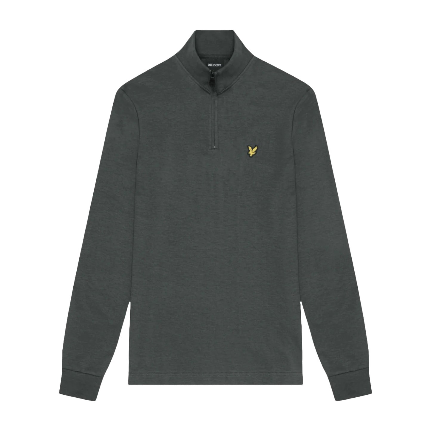 Gunmetal - Front - Lyle & Scott Mens Interlock Quarter Zip Jumper