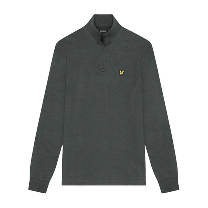 Gunmetal - Front - Lyle & Scott Mens Interlock Quarter Zip Jumper
