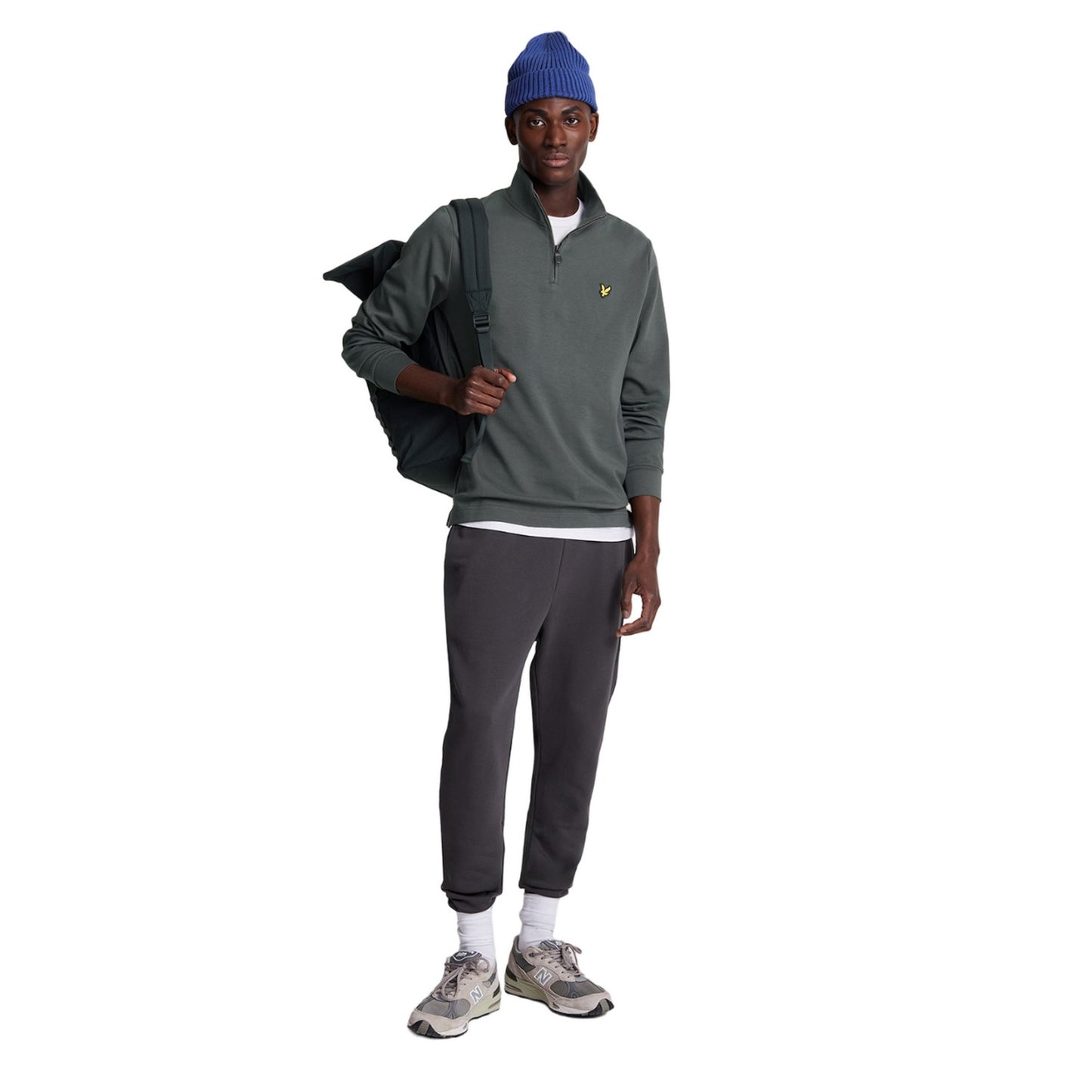 Gunmetal - Lifestyle - Lyle & Scott Mens Interlock Quarter Zip Jumper