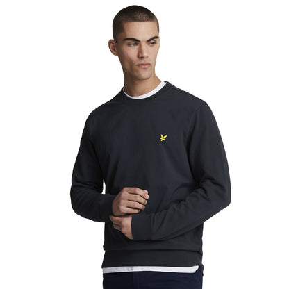 Dark Navy - Side - Lyle & Scott Mens Hybrid Sweatshirt