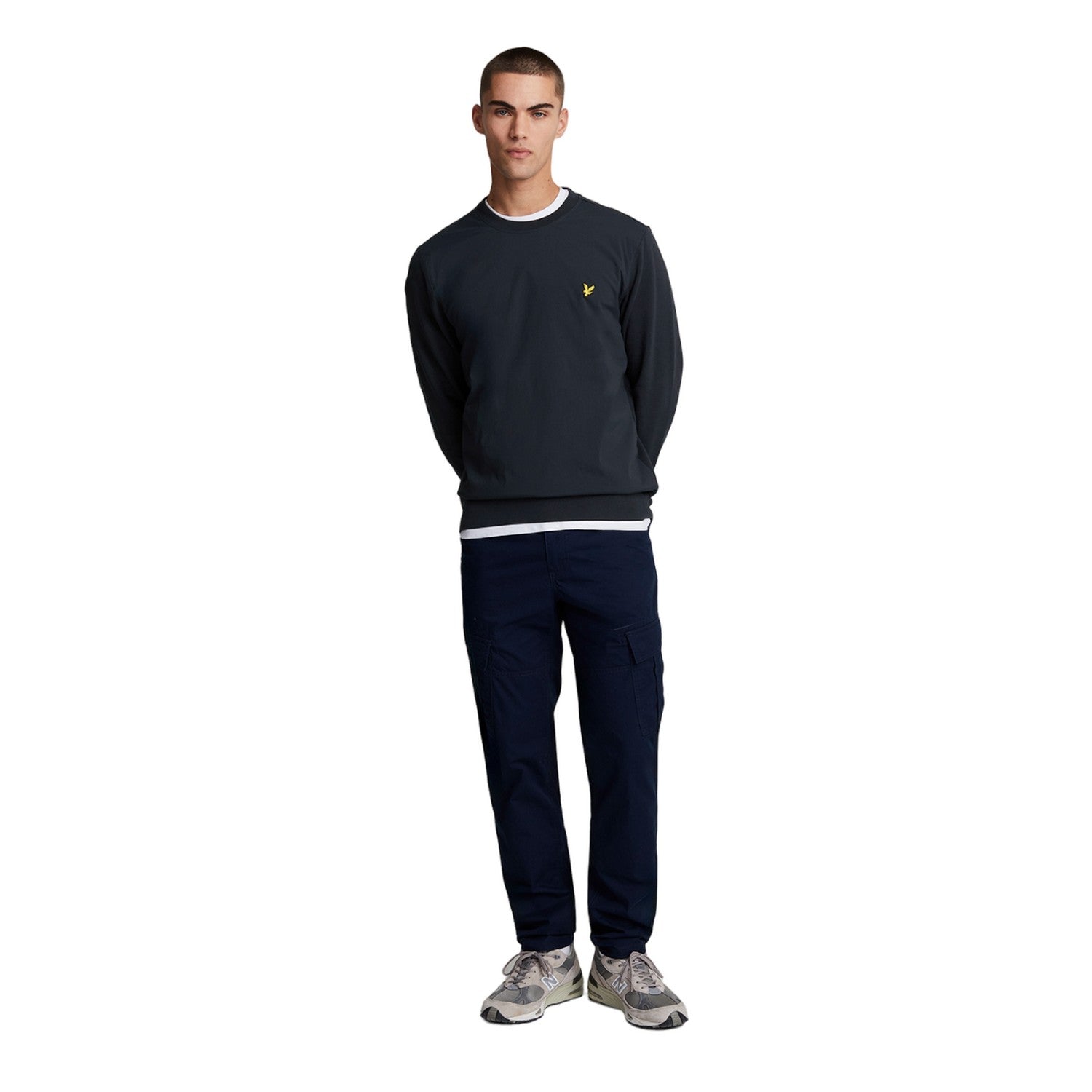 Dark Navy - Lifestyle - Lyle & Scott Mens Hybrid Sweatshirt