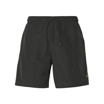 Jet Black - Front - Lyle & Scott Mens Plain Swim Shorts