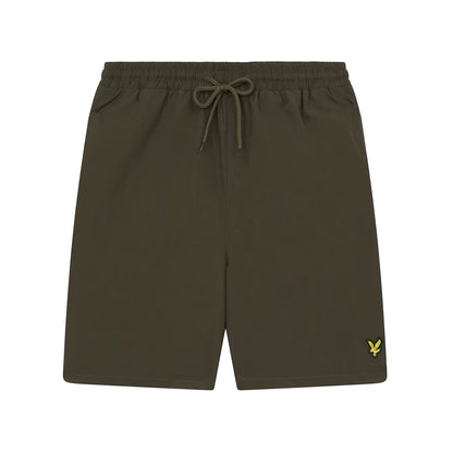 Olive - Front - Lyle & Scott Mens Plain Swim Shorts