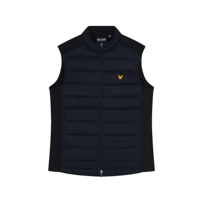 Dark Navy - Front - Lyle & Scott Mens Wadded Golf Gilet