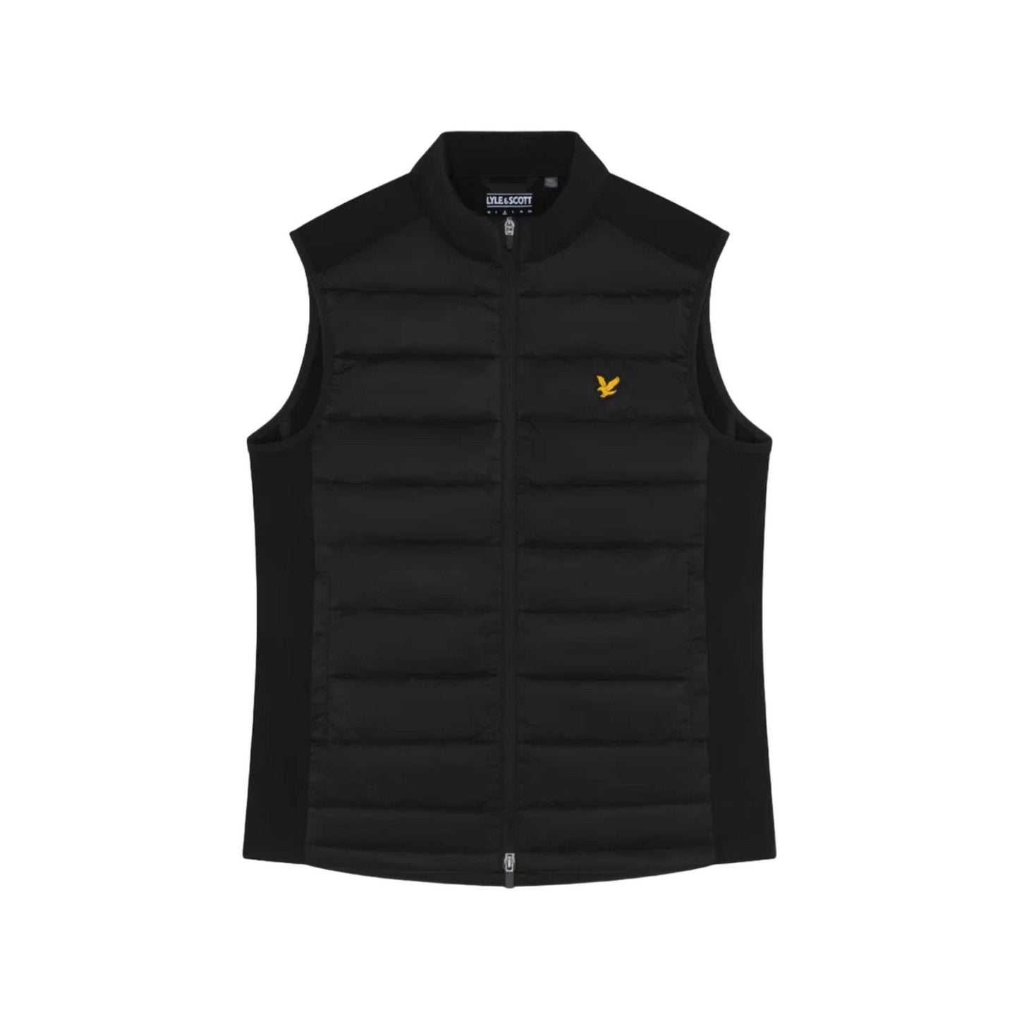 Jet Black - Front - Lyle & Scott Mens Wadded Golf Gilet