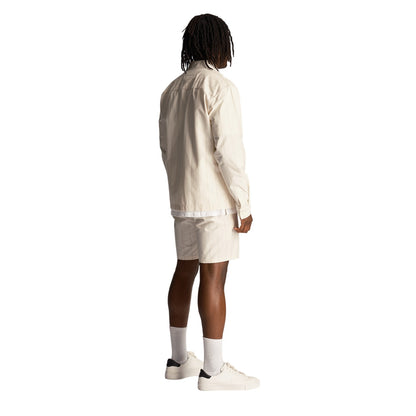 Chalk - Back - Lyle & Scott Mens Pinstripe Shorts