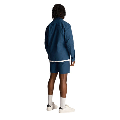 Apres Navy - Back - Lyle & Scott Mens Pinstripe Shorts