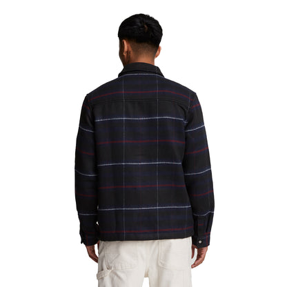 Muddy Navy - Back - Lyle & Scott Mens Tartan Brushed Overshirt
