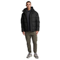 Jet Black - Side - Lyle & Scott Mens Quilted Panelled Jacket
