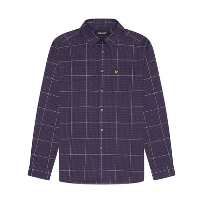 Thistle Shadow - Front - Lyle & Scott Mens Checked Houndstooth Shirt