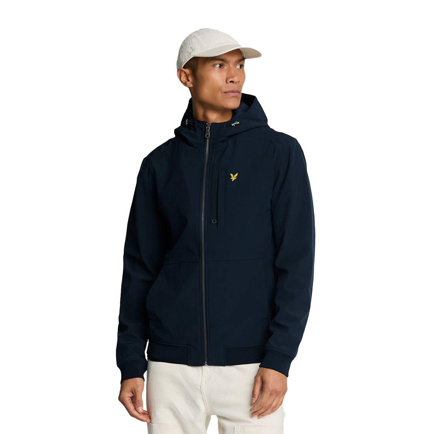 Dark Navy - Side - Lyle & Scott Mens Soft Shell Jacket