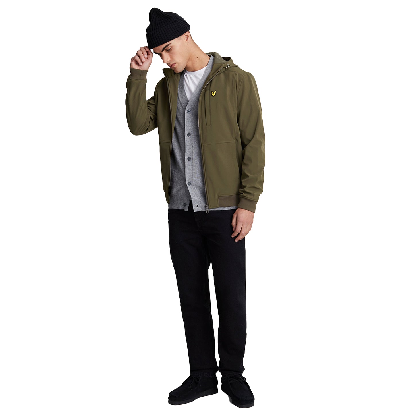 Olive - Lifestyle - Lyle & Scott Mens Soft Shell Jacket