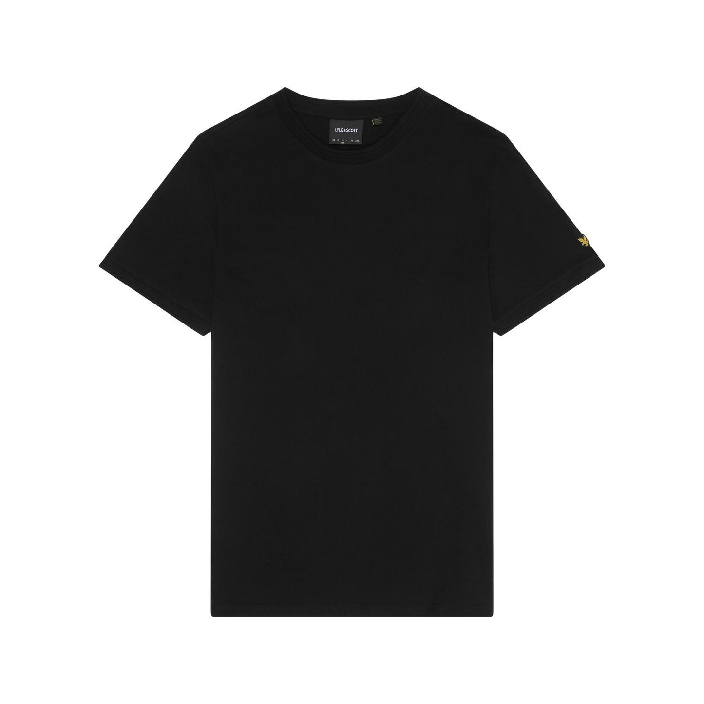 Jet Black - Front - Lyle & Scott Mens Tipped Ottoman T-Shirt