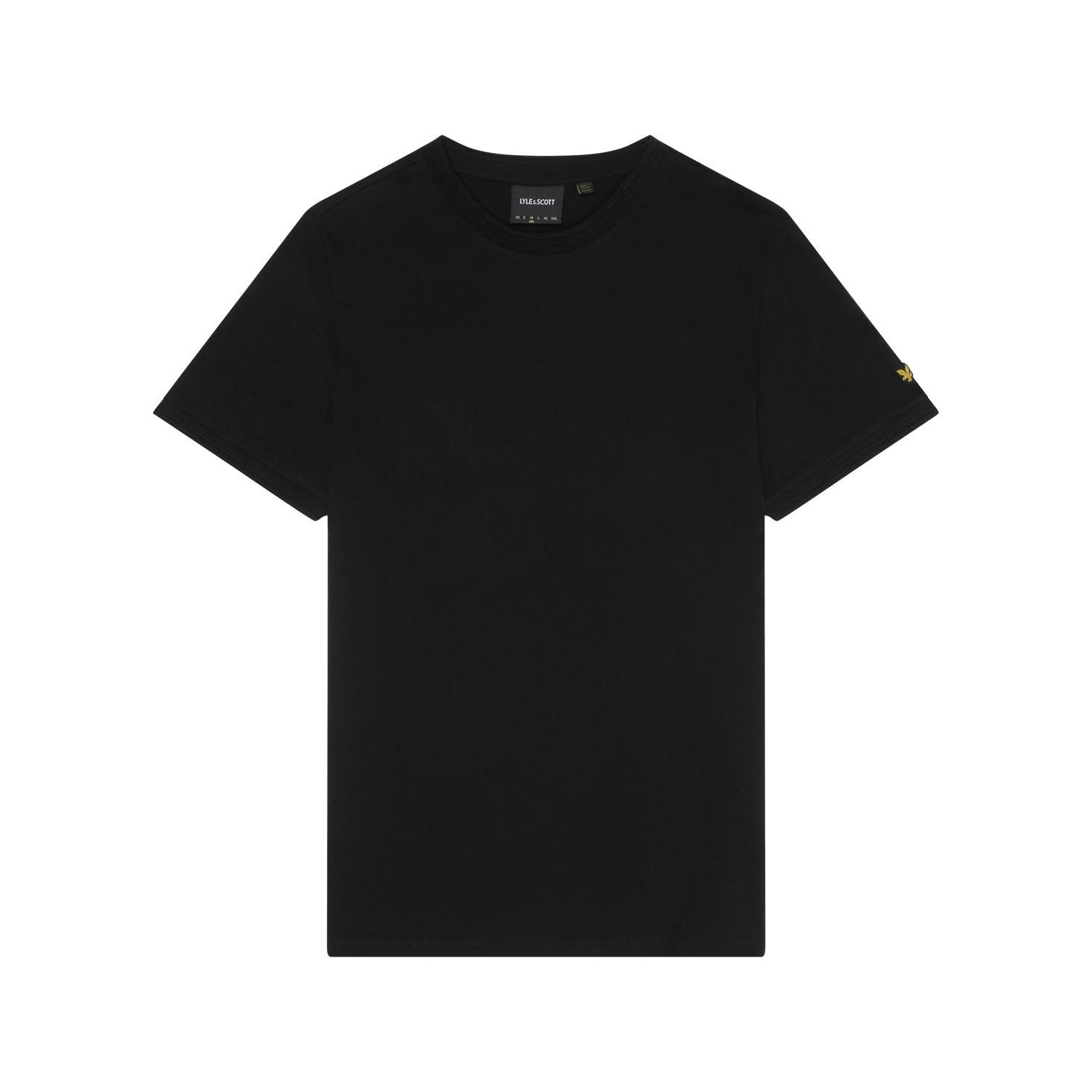 Jet Black - Front - Lyle & Scott Mens Tipped Ottoman T-Shirt