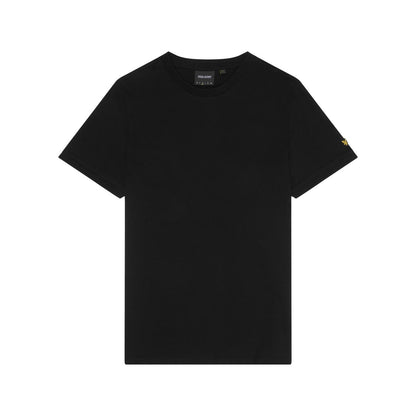 Jet Black - Front - Lyle & Scott Mens Tipped Ottoman T-Shirt