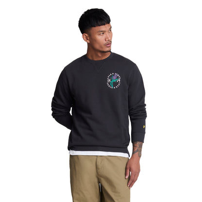 Saddle - Front - Lyle & Scott Mens Thistle Crew Neck Sweatshirt