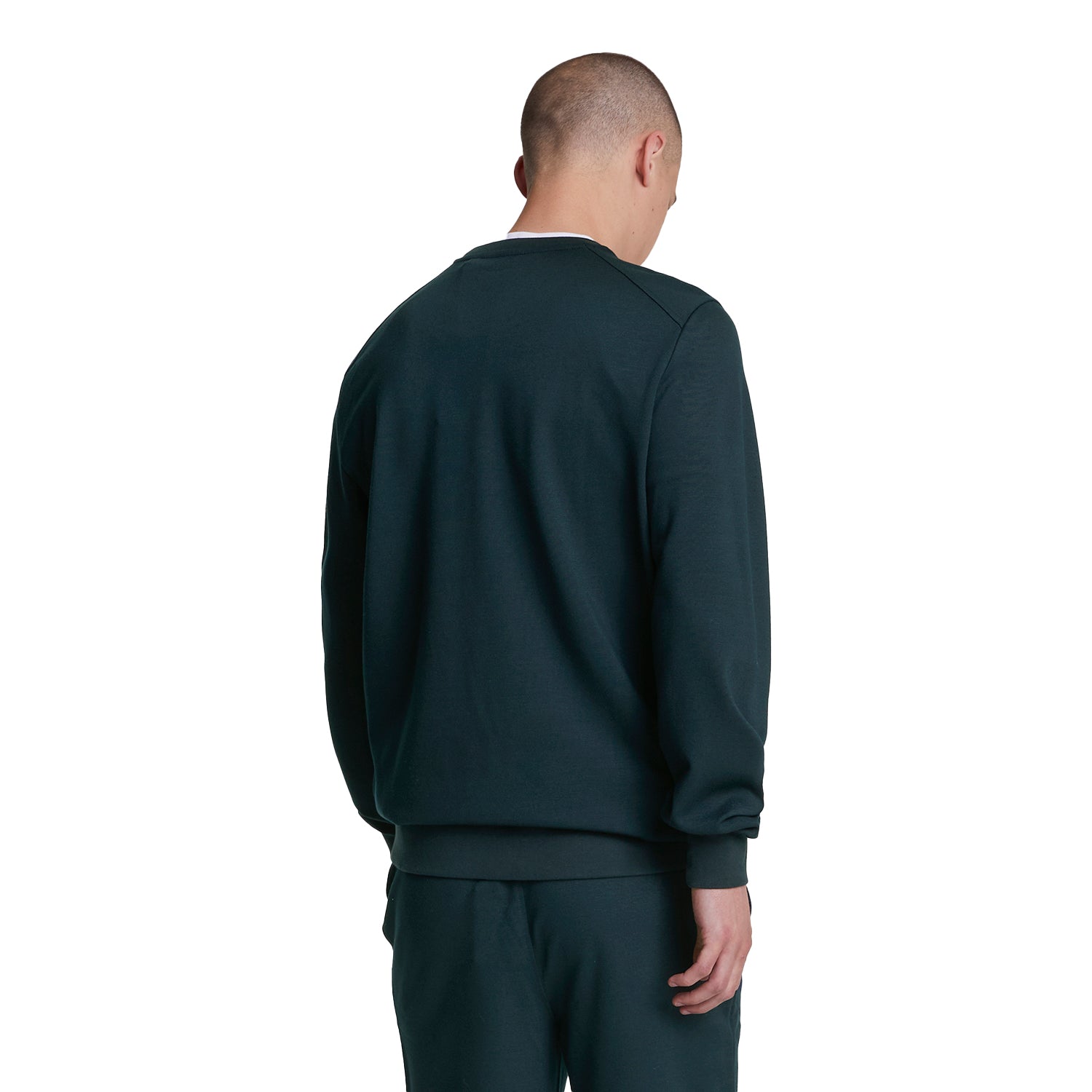 Dark Navy - Back - Lyle & Scott Mens Fly Fleece Crew Neck Sports Sweatshirt