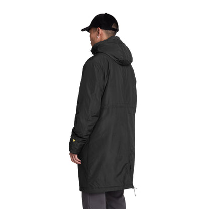 Jet Black - Back - Lyle & Scott Mens Longline Parka