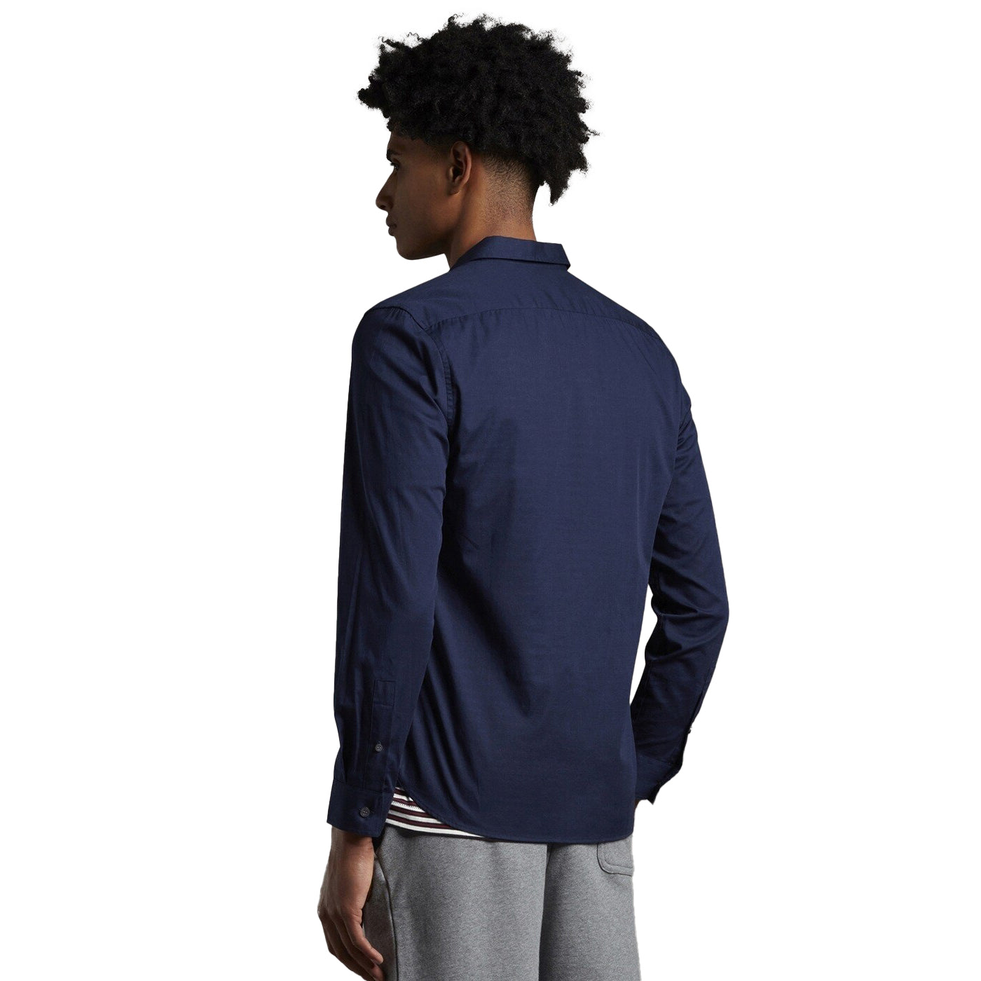 Navy Night - Back - Lyle & Scott Mens Interlock Shirt