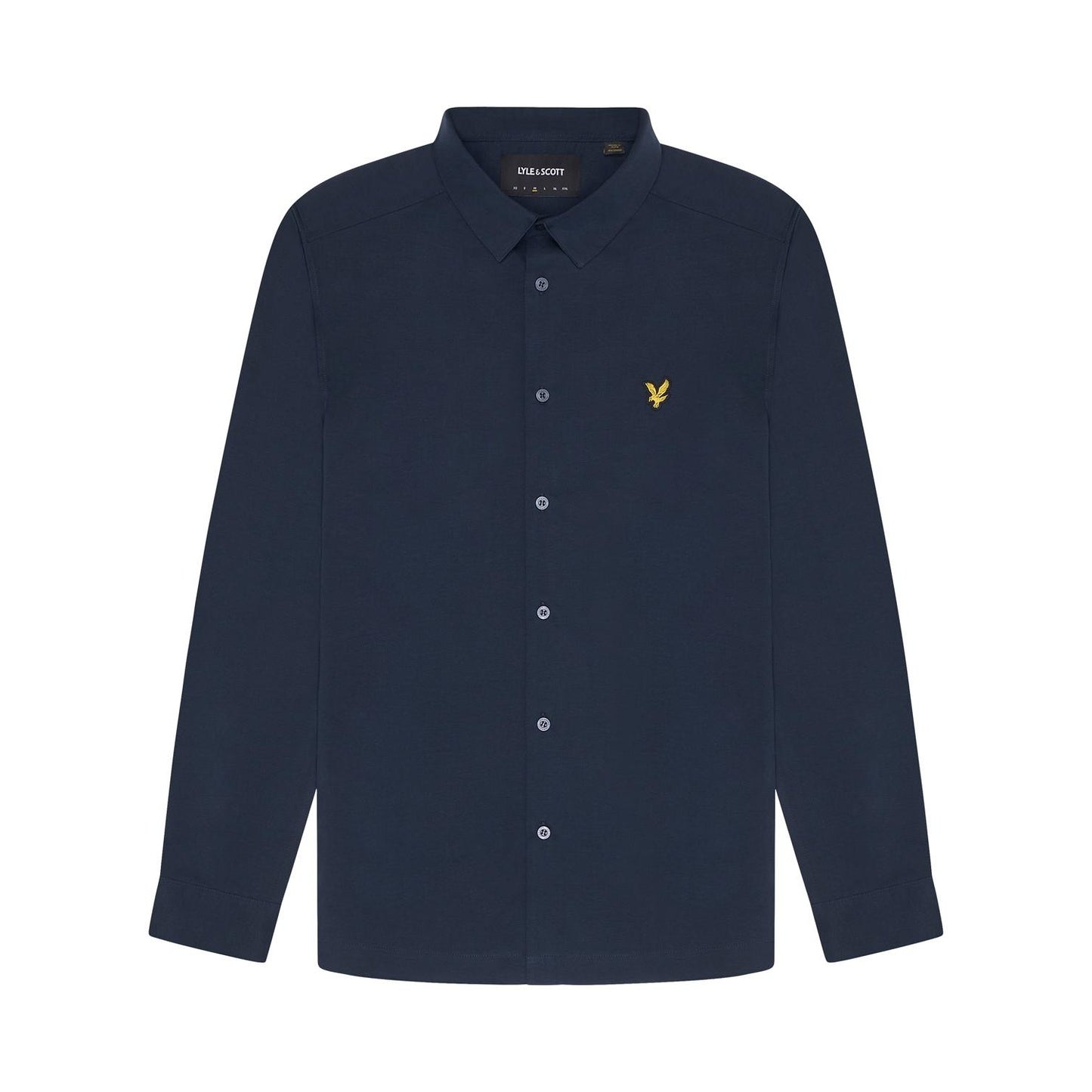 Navy Night - Front - Lyle & Scott Mens Interlock Shirt