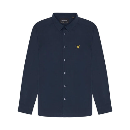 Navy Night - Front - Lyle & Scott Mens Interlock Shirt