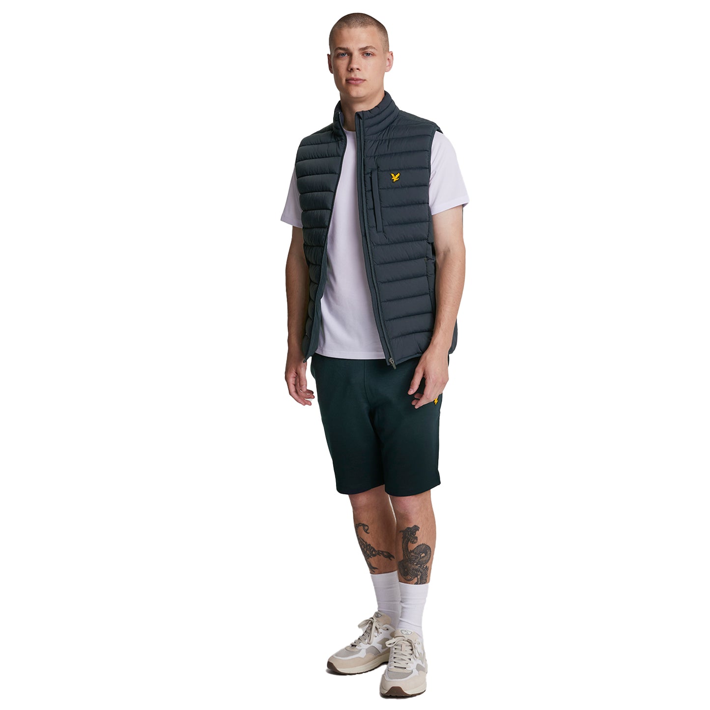 Dark Navy - Front - Lyle & Scott Mens Fly Fleece Shorts
