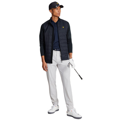 Dark Navy - Side - Lyle & Scott Mens Baffle Quilted Jacket