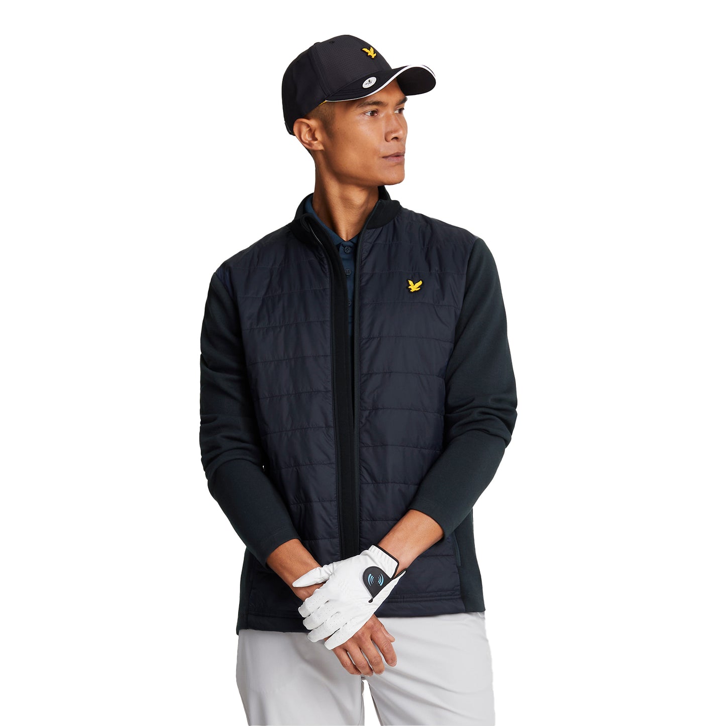 Dark Navy - Front - Lyle & Scott Mens Baffle Quilted Jacket