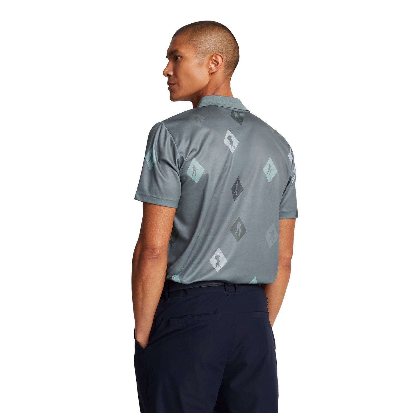 Cactus Green - Back - Lyle & Scott Mens Diamond Polo Shirt