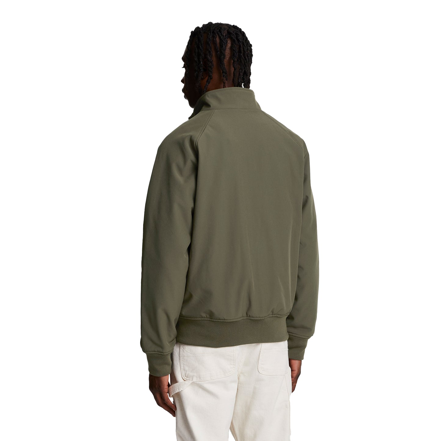 Olive - Back - Lyle & Scott Mens Harrington Soft Shell Jacket