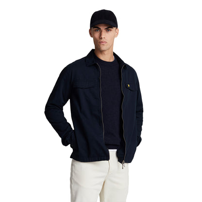 Dark Navy - Front - Lyle & Scott Mens Harrington Soft Shell Jacket