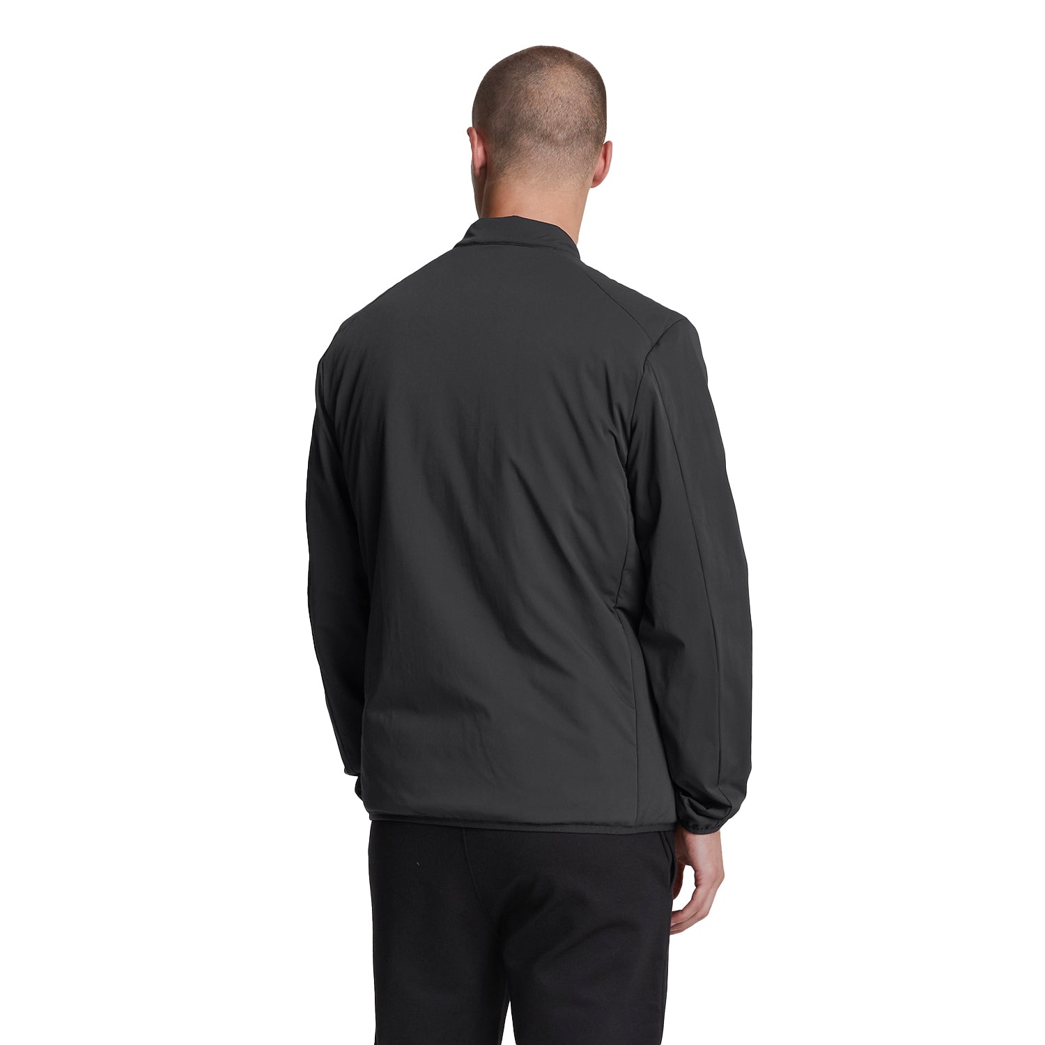 Jet Black - Back - Lyle & Scott Mens Double Baffle Hybrid Jacket