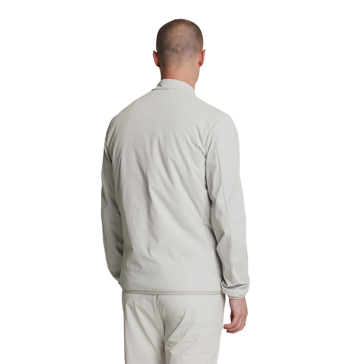 Pebble - Back - Lyle & Scott Mens Double Baffle Hybrid Jacket