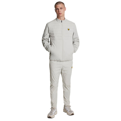 Pebble - Side - Lyle & Scott Mens Double Baffle Hybrid Jacket