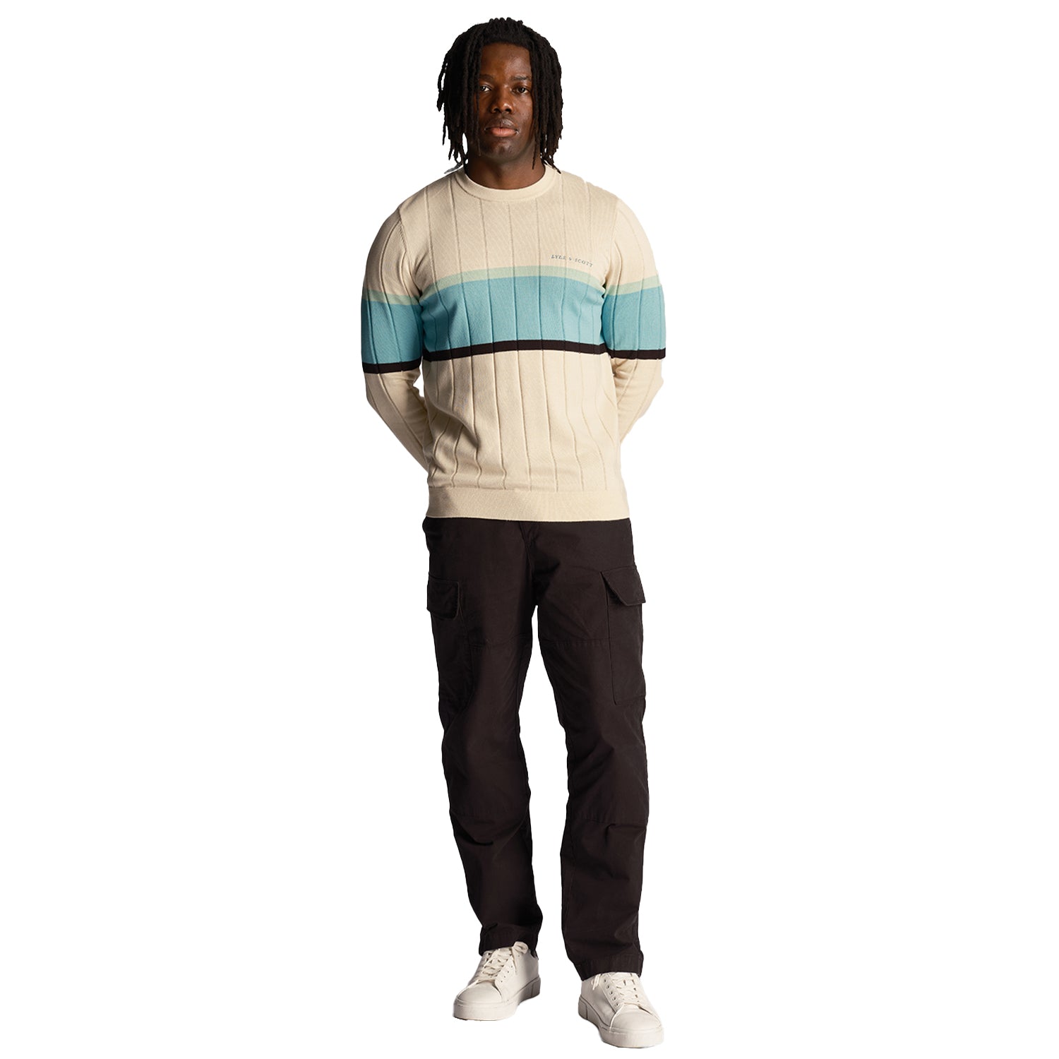 Sesame - Lifestyle - Lyle & Scott Mens Stripe Knitted Long-Sleeved Jumper