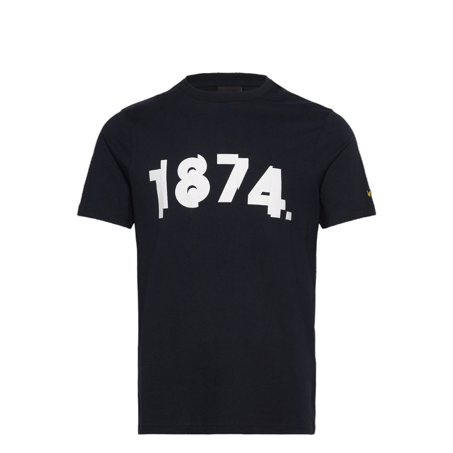 Dark Navy - Front - Lyle & Scott Mens 1874 Printed Regular T-Shirt