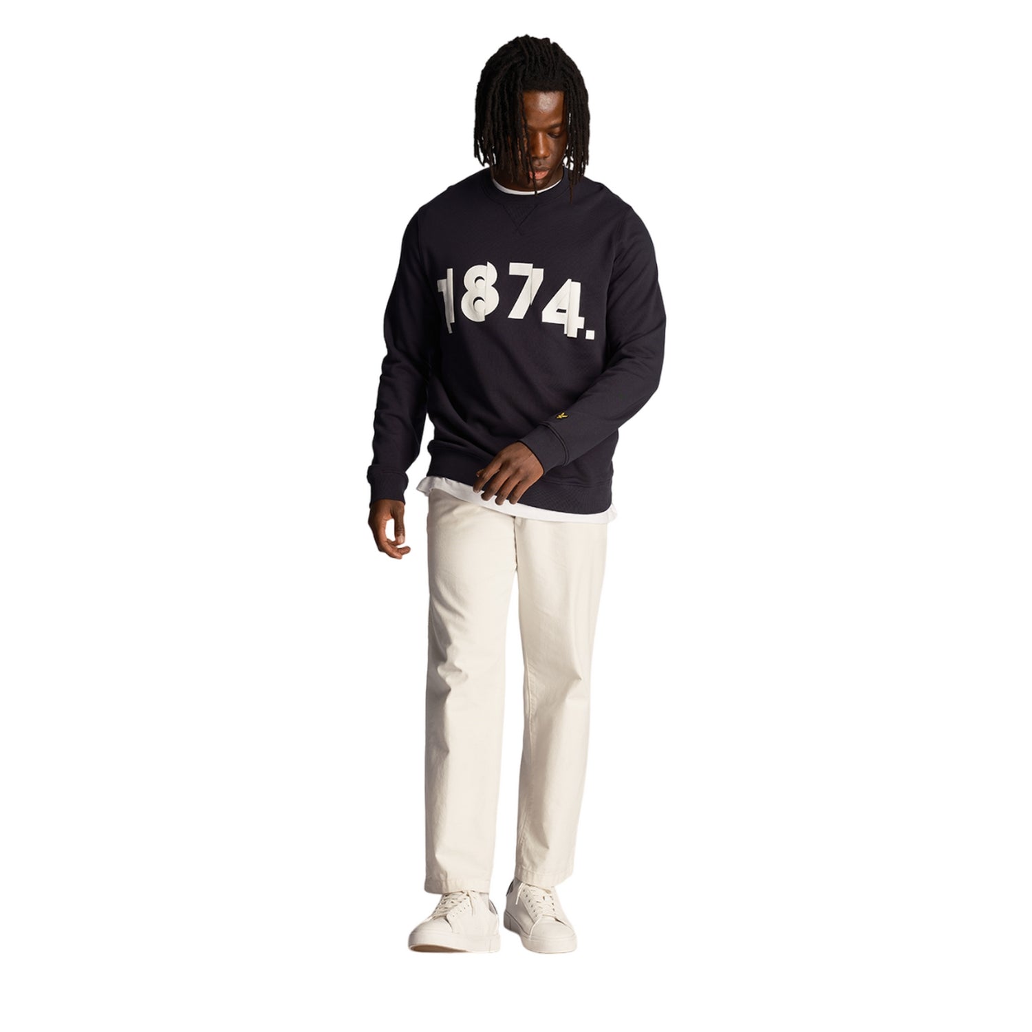 Dark Navy - Lifestyle - Lyle & Scott Mens 1874 Printed Sweatshirt