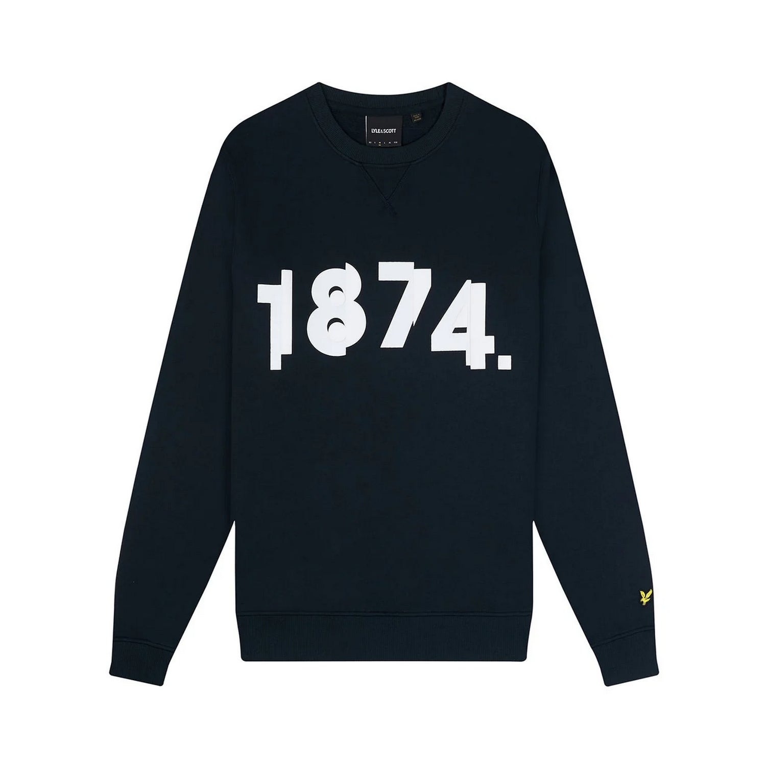 Dark Navy - Front - Lyle & Scott Mens 1874 Printed Sweatshirt